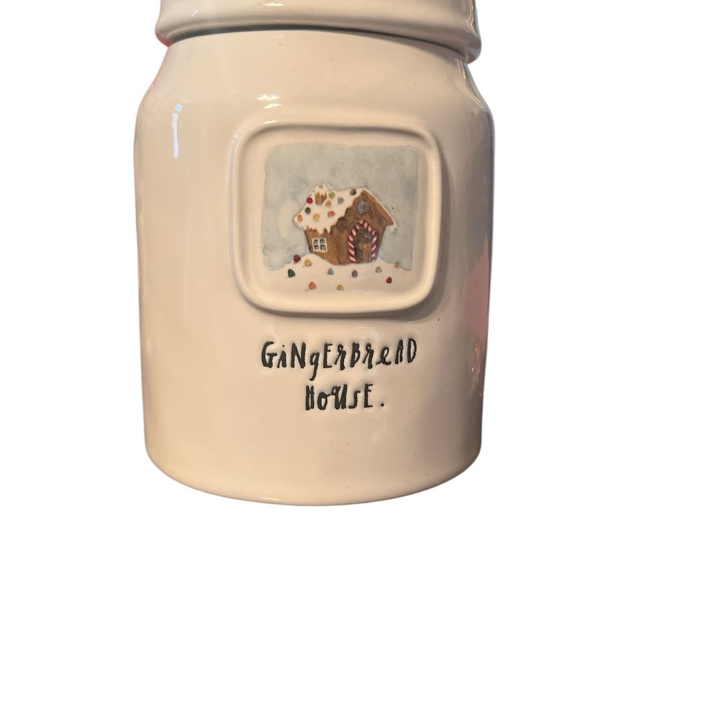 Rae Dunn Gingerbread House Cream Ceramic Jar